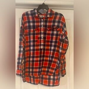 Plaid Button-Up Shirt